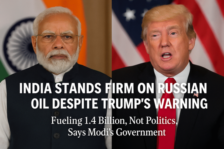Trump Imposes 50% Extra Tariff on Indian Imports Over Russian Oil TradeIndia Slams Move as Unfair and Unjustified